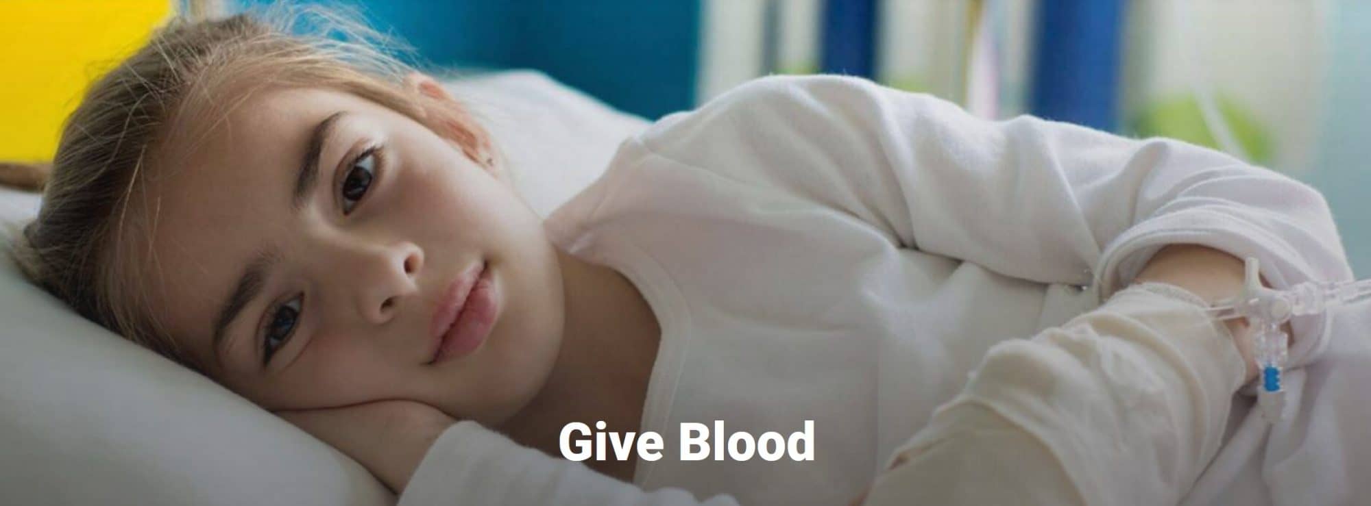 Girl giving blood